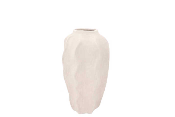 <h4>Lisboa White Vase Wave 14x14x23cm</h4>