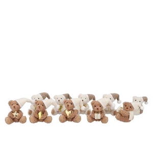 Loulou Cozy Sand Hanger Bear With Hat Ass 7x8x11cm