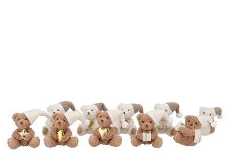 <h4>Loulou Cozy Sand Hanger Bear With Hat Ass 7x8x11cm</h4>