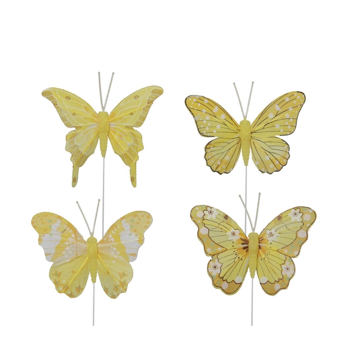 <h4>Vlinder/draad 8cm x12</h4>