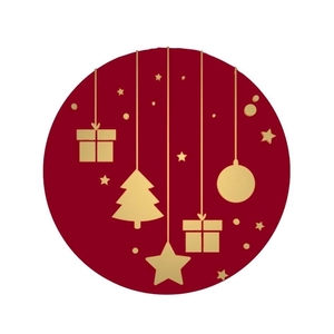 Kerst Sticker 39mm x250 Deco