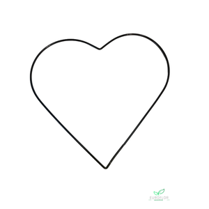 METAL RING HEART SINGLE 025CM BLACK