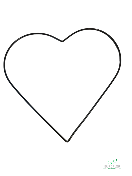 METAL RING HEART SINGLE 025CM BLACK