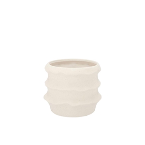 Junia White Structure Pot 8x8x7cm