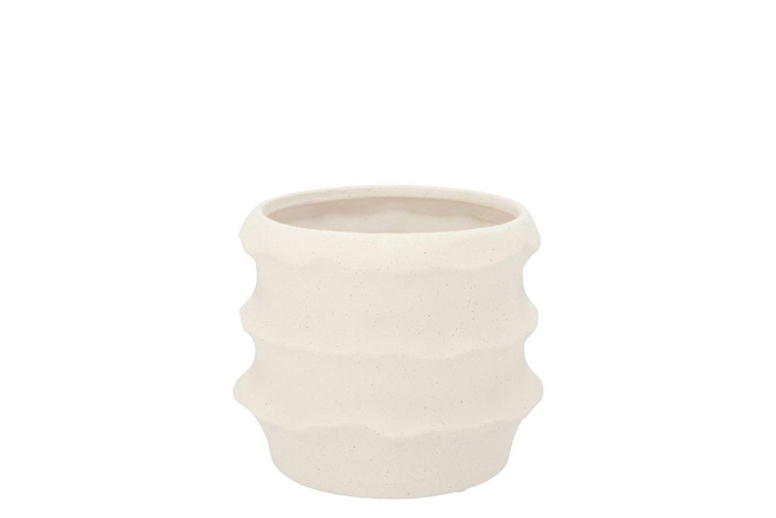 <h4>Junia White Structure Pot 8x8x7cm</h4>
