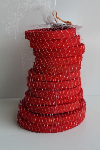 BAMBOO RINGS 10-12CM ROOD 250GR