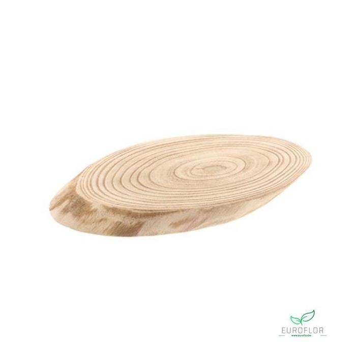 WOOD SLICE OVAAL OVL L29W15H2 BROWN