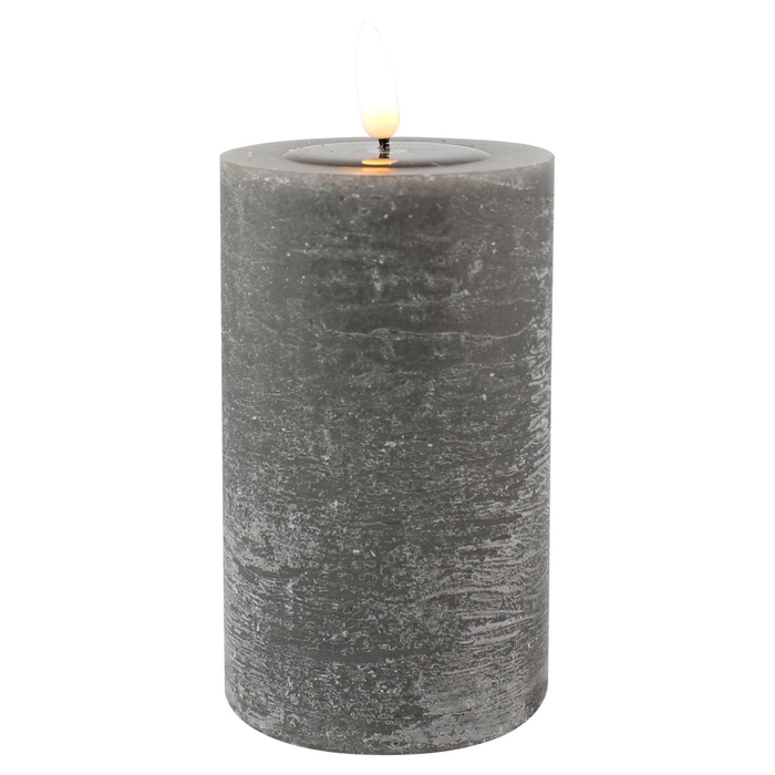 <h4>DF12-BD-75225 - Led candle 75x125mm grey melting</h4>