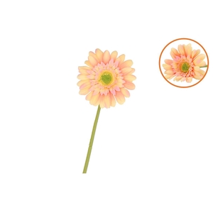 Silk Gerbera Peach/light Pink 72cm Nm