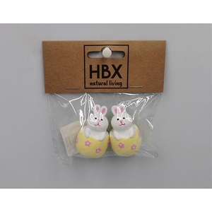 Bunny In Egg 2 Pcs L10W10.5H3
