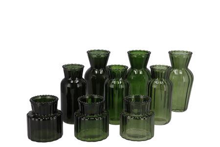 <h4>Jazz Majestic Green Mix Colored Vase Ass 7x14cm</h4>