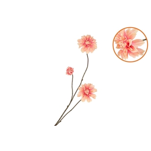 Silk Dahlia Branch Champagne Pink 80cm Nm