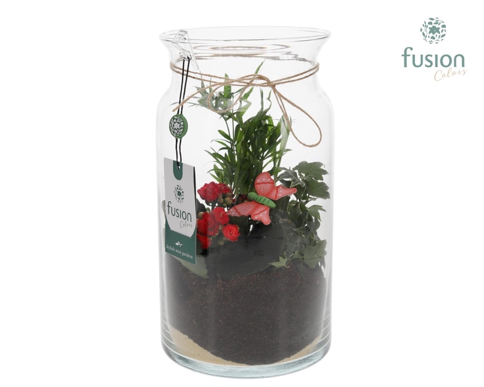 <h4>Glazen melkbus met arrangement</h4>