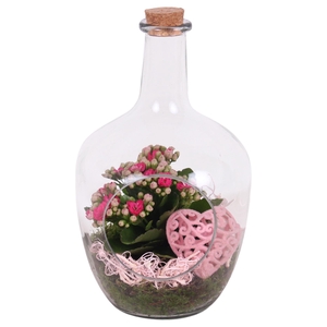 Mothersday Arr. Indoor Glass Vase with Hole Ø15cm 1PP