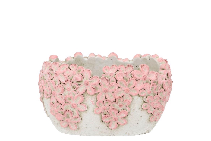 <h4>Dante Light Pink Pot Bloom Oval 20x12x11cm</h4>