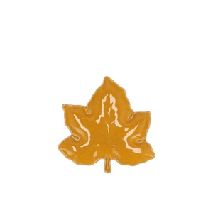 Leaf Maple Plate Yellow 11x11x3cm Nm