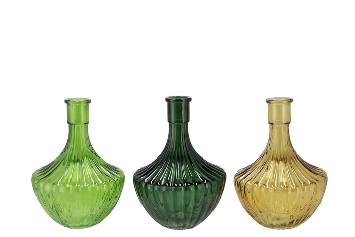 <h4>Dayah Forest Green Glass Vase 17x24cm Nm</h4>