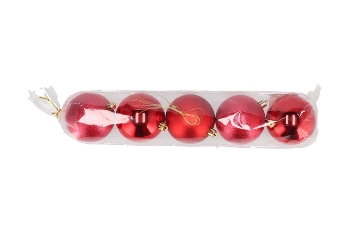 Deco Unbreakable Red Ball Set 5 80mm