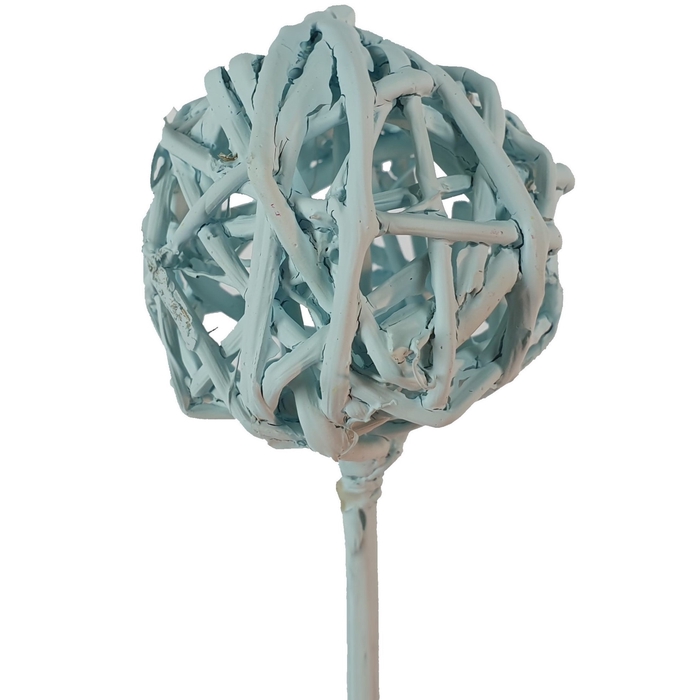 Bruce Ball 5cm on stem Frosted Light Blue