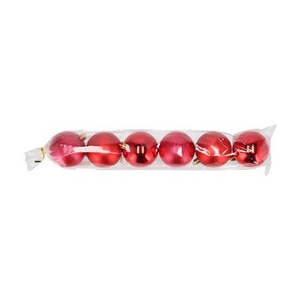 Deco Unbreakable Red Ball Set 6 70mm