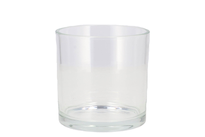 Glass Pot Cilinder Heavy 12x12x12cm