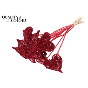 Lata Heart 8cm on stem Hat type Red