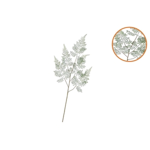 Silk Fern Forest Green Snowy 106cm Nm