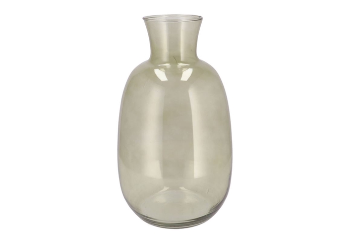 Mira Olive Green Glass Bottle Tall 21x21x37cm
