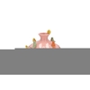 Bird Pink Vase Globe 14x14x14cm Nm