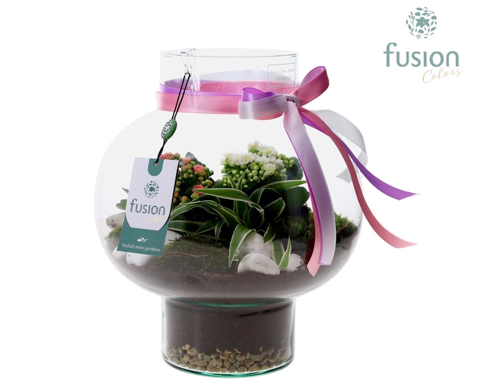 <h4>Green Bottle Laura Medium met arrangement</h4>