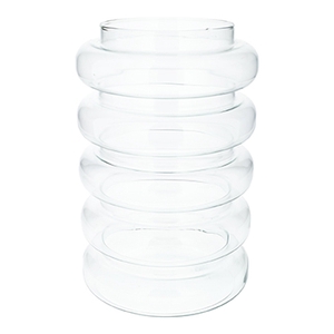 DF01-883914200 - Vase 5 Layers low d13/18xh27.5 clear Eco