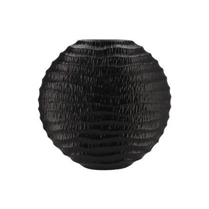 Inga Jada Black Oval Vase Wave 51x17x50cm Nm