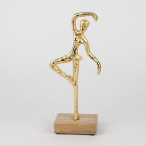 Figurine Aluminium Gold  H:26c