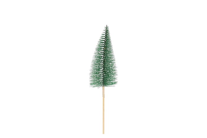 Pick Shine Christmas Tree Snow Majestic Green 17cm Ass P24