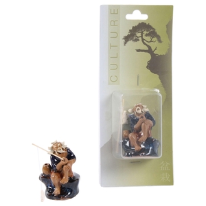 Bonsai accesoires Ceramic Figure Fisherman