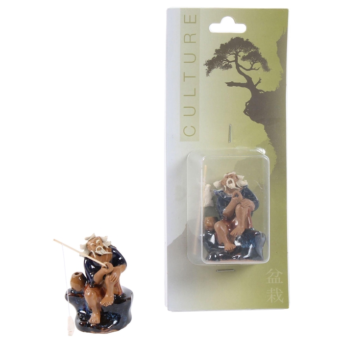 <h4>Bonsai accesoires Ceramic Figure Fisherman</h4>
