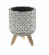<h4>C.POT SUR PIED BOIS GRIS D10X09 + 5.5CMH Q46047</h4>