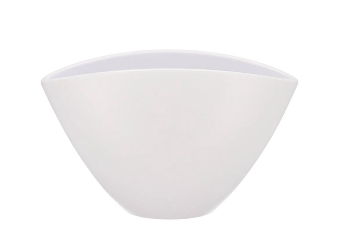 <h4>Ceramic White Matt Pot Orchid 28x17cm</h4>
