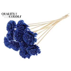 Shola Karnish Flower 6cm on stem Wax Blue