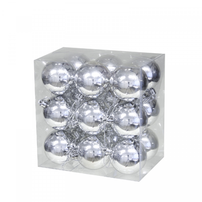 <h4>Kerstbal Bal kunststof  60mm x18</h4>