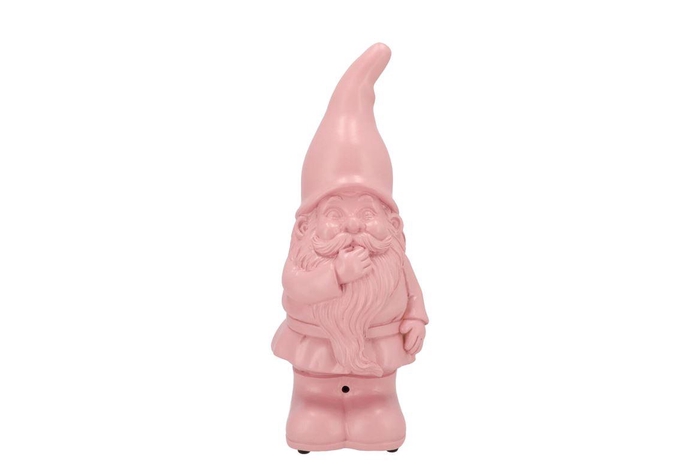 <h4>Gnome Flirty Jasper Pink W Sound 11x10x27cm</h4>