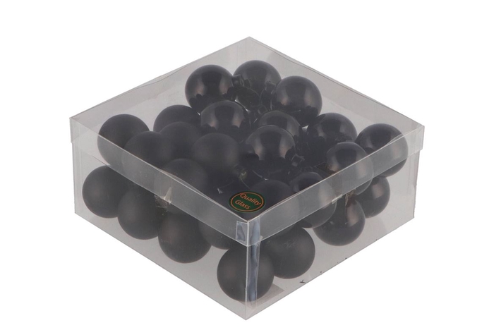 <h4>Glass Ball Combi Black 40mm P/36</h4>