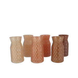 Diamond Brown Mix Vase Ass 12x16cm Nm