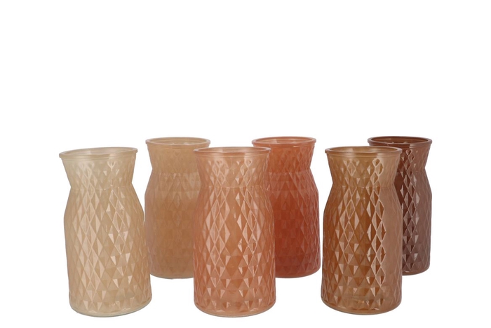 <h4>Diamond Brown Mix Vase Ass 12x16cm Nm</h4>