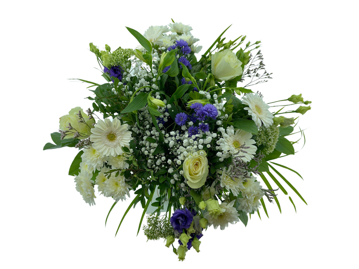 <h4>Bouquet Large White / Blue</h4>