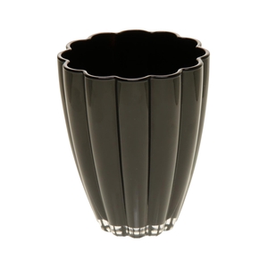 DF02-882001400 - Vase Bloom d14xh17 black