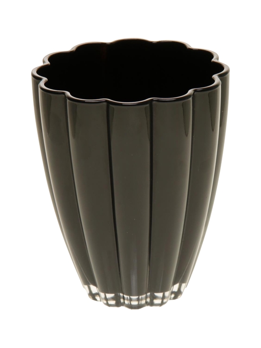 DF02-882001400 - Vase Bloom d14xh17 black