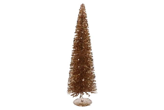 Sparkle Sequins Champagne Tree 19x60cm Nm