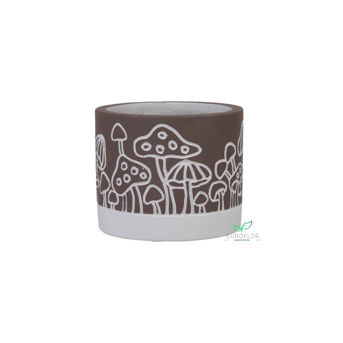 <h4>CEMENT FLOWERPOT MUSHROOM BROWN D11 9CM</h4>