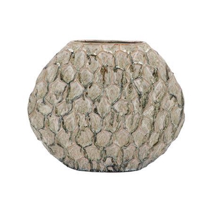 Inga Jada Green Oval Vase Active Glaze Structure 4